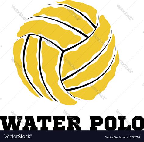 Water Polo Ball Logo For Team And Cup Royalty Free Vector