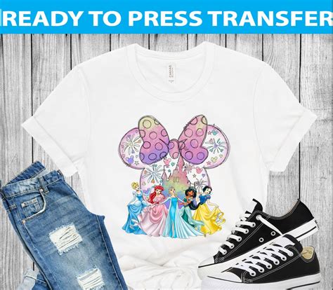 Disney Princesses DTF Transfers Disneyworld Dtf Transfers Etsy