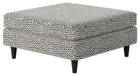 Southern Home Furnishings Faux Skin Carbon Polypropylene Ottoman In