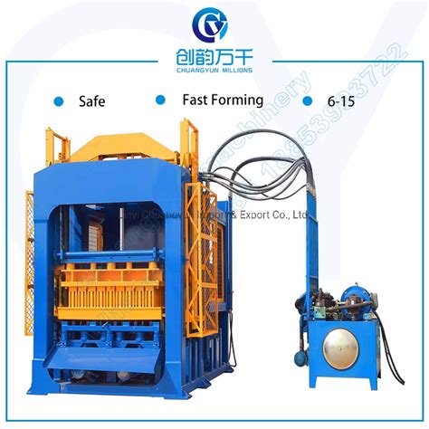 Qt6 15 Full Set Hydraulic Automatic Concrete Cement Block Making Plant