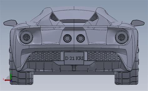 福特GT V6超级跑车 SOLIDWORKS 2016 模型图纸下载 懒石网