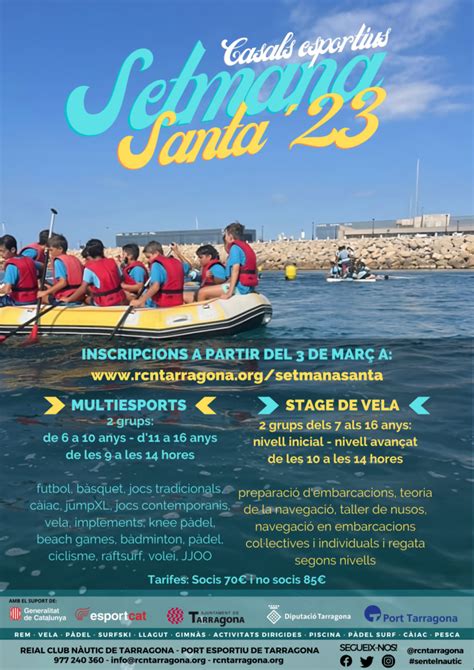 Activitats de Setmana Santa Reial Club Nàutic de Tarragona