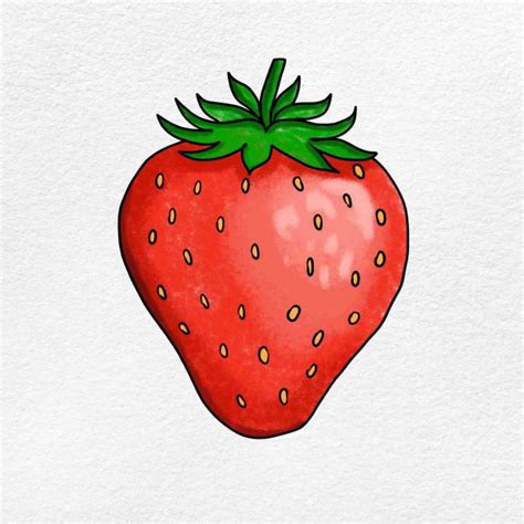 20 Easy Strawberry Drawing Ideas How To Draw A Strawberry