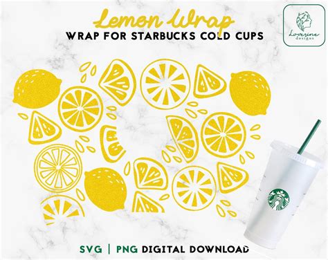 Lemon Svg 24oz Venti Cold Cup Summer Lemonade Svg Cold Cup Etsy