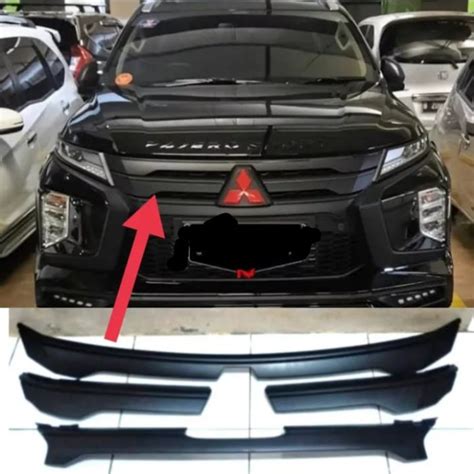 Jual List Lis Grill Gril Radiator New Pajero Sport Facelift 2021 Hitam