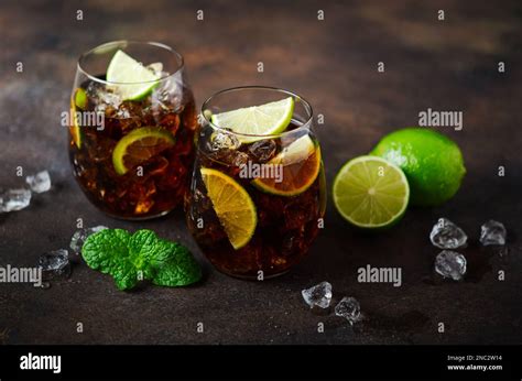 Cuba Libre With Brown Rum Cola And Lime Cuba Libre Or Long Island