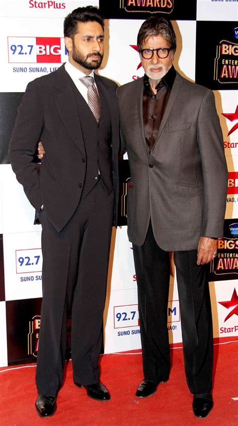 Amitabh Bachchan and Abhishek Bachchan at the Big Star Entertainment ...