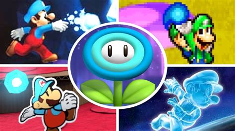 Evolution Of Ice Flowers In Mario Games 2005 2018 Youtube