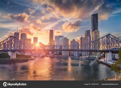 Brisbane Cityscape Image Brisbane Skyline Australia Story Bridge ...