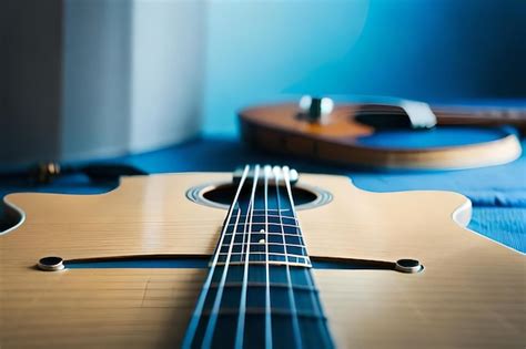 Une Guitare Avec Un Archet Sur Le Manche Archet De Guitare Acoustique