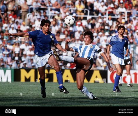 Italy V Argentina World Cup Football Passarella Stock Photo Alamy