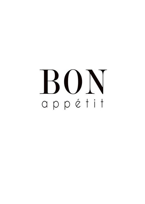 Bon Appetit Text, Print | Bon appetit, Kitchen posters, Quote posters