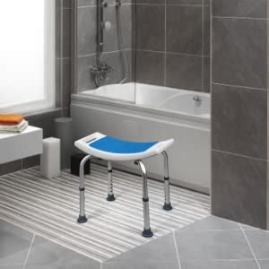 CASART Shower Stool Anti Slip Adjustable Bath Chairs With Handles