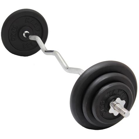 Max Fitness Ezeasy Arm Curl Barbarbell And Cast Iron Gym Weights Set