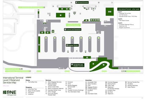 International Terminal map - BNE