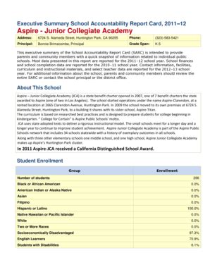 Fillable Online Pages SARC Template 1112 09764890114884 English Fax