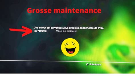 Erreur Psn Ps A Maintenance Youtube