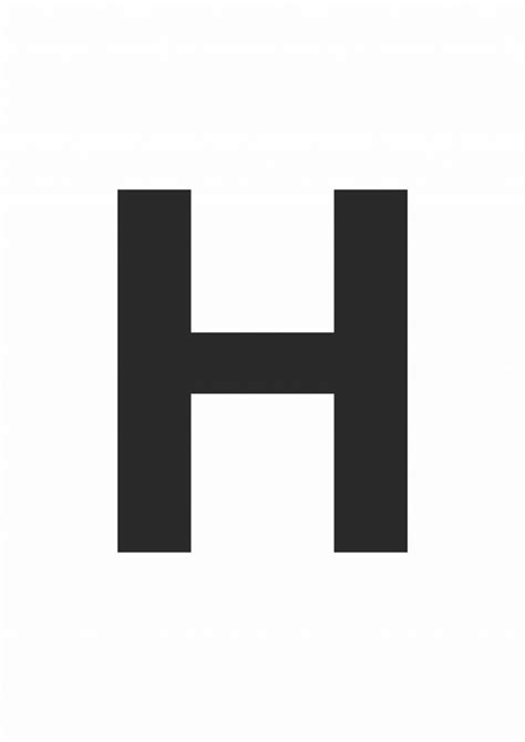 Large Printable Letter H Solid Black Template Free Printables