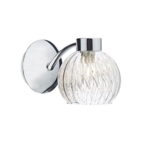 Dar Lighting Yas0750 Yasmin Single Light Switched Wall Fitting In Polished Chrome Finish 42792