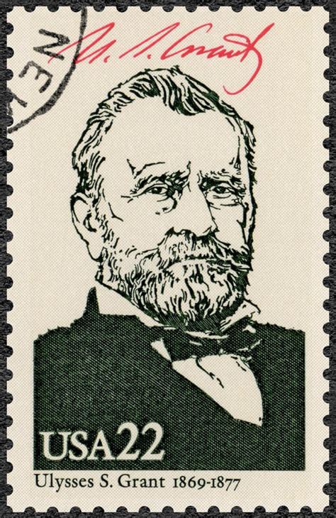 Hiram Ulysses Grant Portrait from Us 50 Dollars. Stock Photo - Image of ...