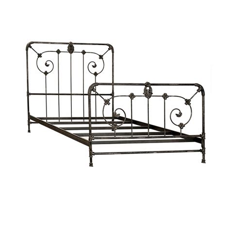 Cast iron bed frame with vintage black iron finish. Cast Iron Bed Frame ...