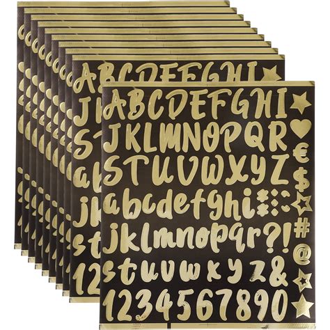 10 Sheets Stickers Outside Mailbox Letters By Numbers Decal Alphabet