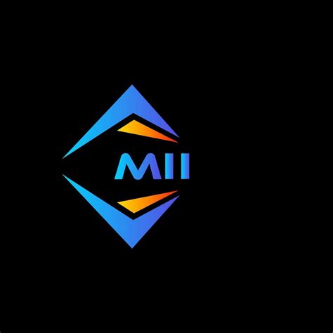 MII abstract technology logo design on Black background. MII creative ...