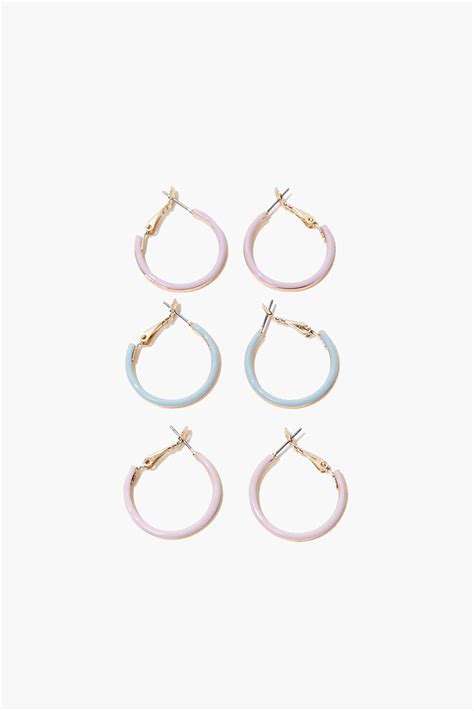 Epoxy Hoop Earring Set