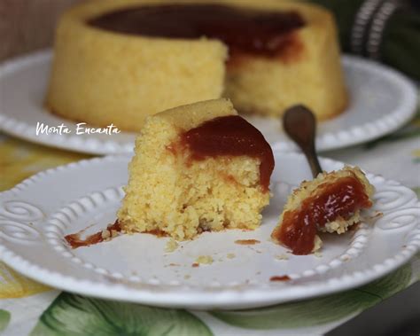 Bolo De Milho Iogurte E Goiabada Mole De Cobertura Monta Encanta