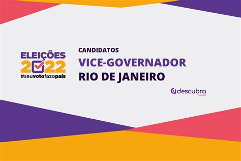 Candidatos a Vice Governador do Rio de Janeiro nas Eleições 2022