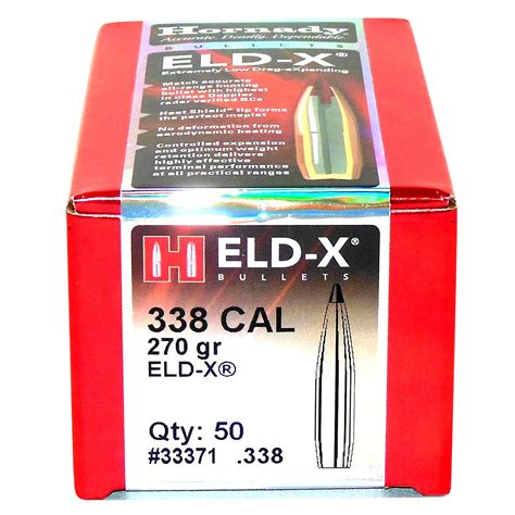 The Shooting Store Hornady 33371 Eld X 338 Cal 338 270 Gr Extremely Low Drag Expanding 50 Per