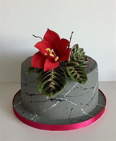 Grey cake - Decorated Cake by Anka - CakesDecor