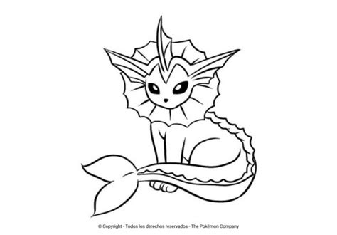 Los Mejores Dibujos De Vaporeon Para Colorear Todo Para Colorear