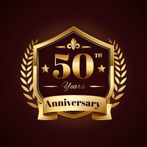 Logotipo De Aniversario De Oro Degradado Vector Gratis