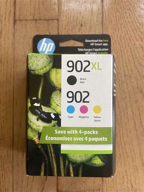 Used GENUINE HP 902XL BLACK AND 902 COLOR INK COMBO PACK T0A39AN SEALED