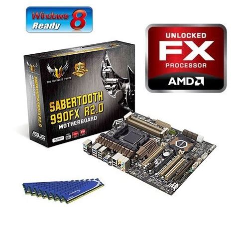 Amd Fx 6300 Six Core Cpu Asus 990fx Motherboard 8gb Ddr3 Memory Ram Combo Kit Ebay