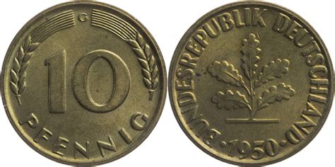 Bundesrepublik Deutschland Pfennig G Kursm Nze Unc