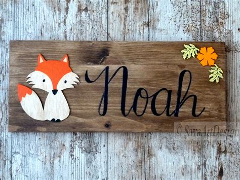 Wooden Baby Name Sign Personalized Baby Girl Custom Nursery Decor