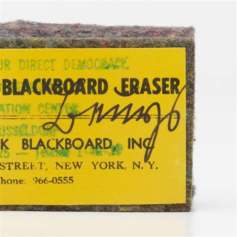 Joseph Beuys Noiseless Blackboard Eraser 1974 Artsy