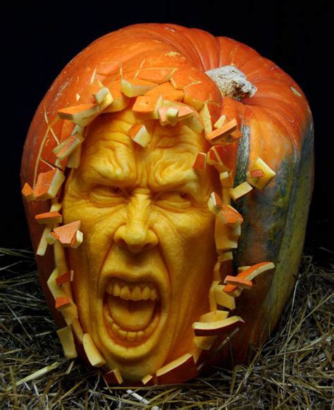 Most Amazing Pumpkin Carvings From Ray Villafane Design Swan