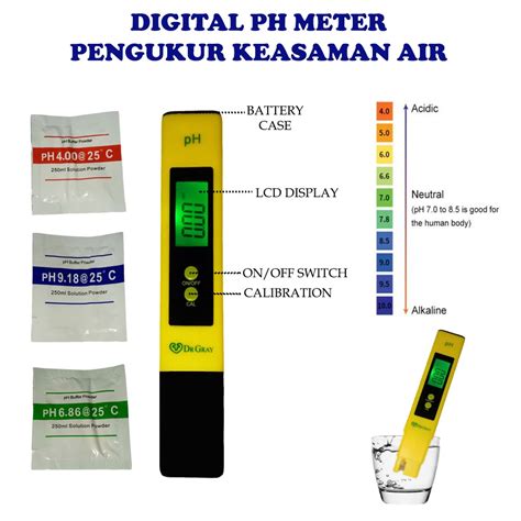 Jual Digital Ph Meter Alat Ukur Kadar Asam Basa Atau Normal Air