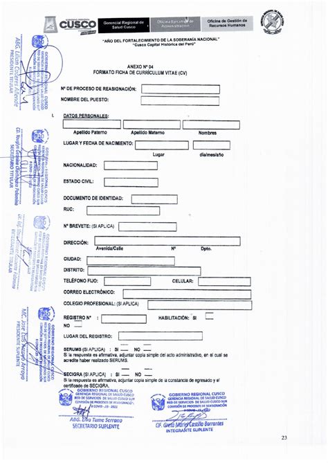 PROCESO 04 PROCESO DE REASIGNACION LEY 31538 Red De Servicios De