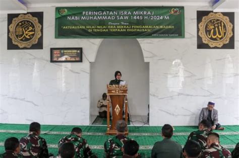 Penuh Rasa Khidmat Kodim 0624 Kab Bandung Gelar Peringatan Isra Miraj