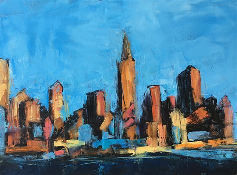 Manhattan Skyline 9×12 | Amy Stewart