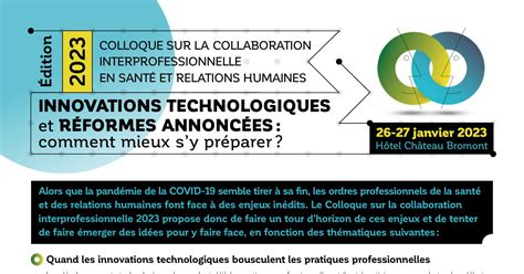 Colloque Sur La Collaboration Interprofessionnelle En Sant Et En