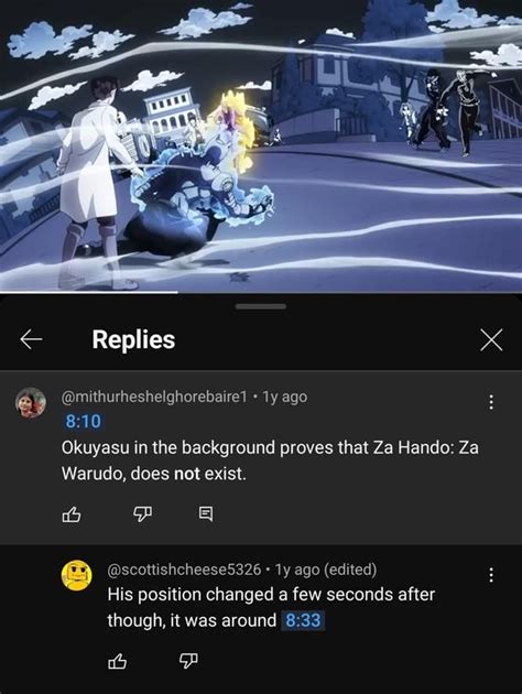 Za Hando Za Warudo Is Real Rshitpostcrusaders