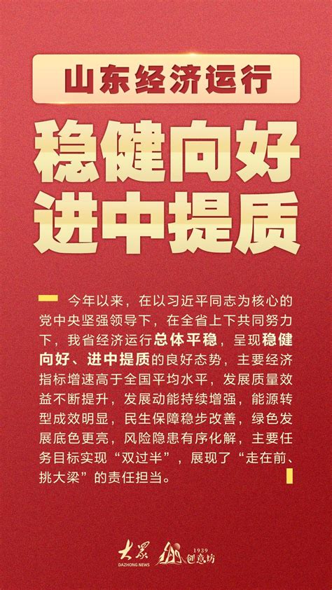 山东经济半年成绩单：稳健向好、进中提质 全景山东 山东新闻