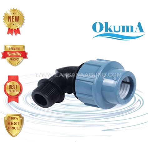 Jual Okuma Elbow Male Thread Compression 20mm Elbow Drat Luar Hdpe