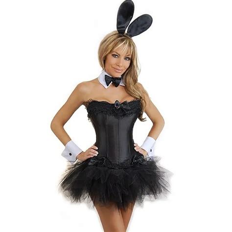 Vocole Women Sexy Tuxedo Bunny Corset Costume Rabbit Girl Cosplay