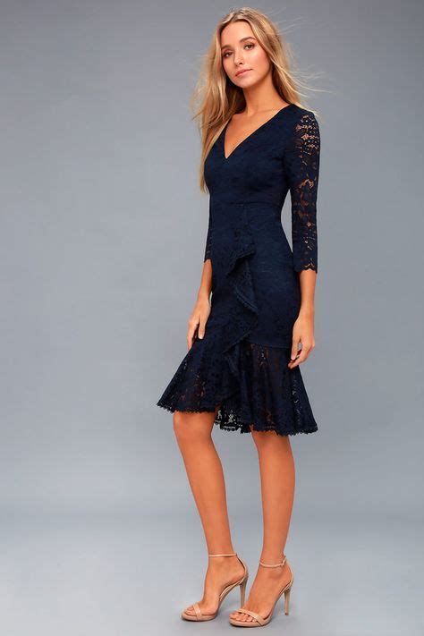 Make Time For Me Navy Blue Lace Midi Dress Blue Lace Midi Dress